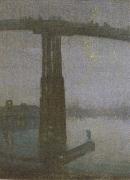 James Abbott McNeil Whistler Nocturne in Blue and Gold painting